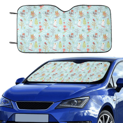 Ski Fox Cute Print Design LKS303 Car front Windshield Sun Shade