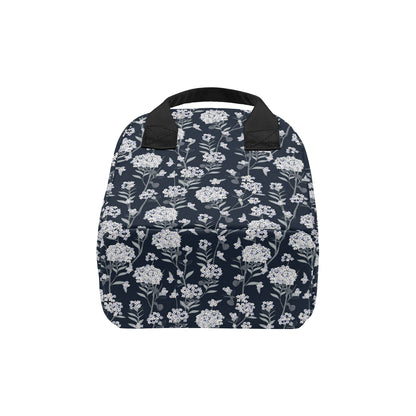 Hydrangea Pattern Print Design HD07 Insulated Lunch Bag