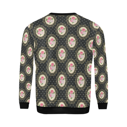 Rose Pattern Print Design RO015 Men Long Sleeve Sweatshirt