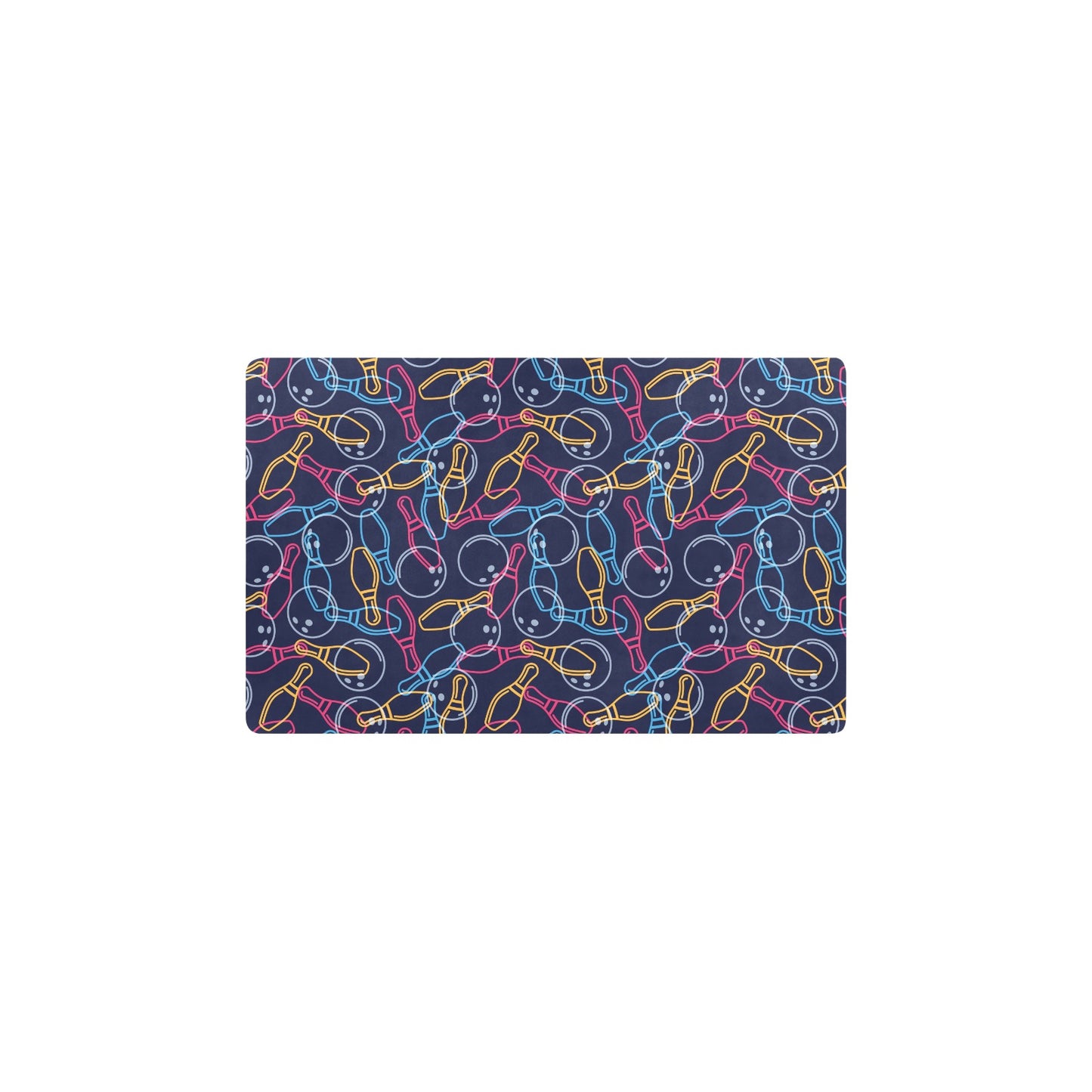 Bowling Pattern Print Design 07 Kitchen Mat