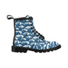 Ocean Wave Pattern Print Women's Boots