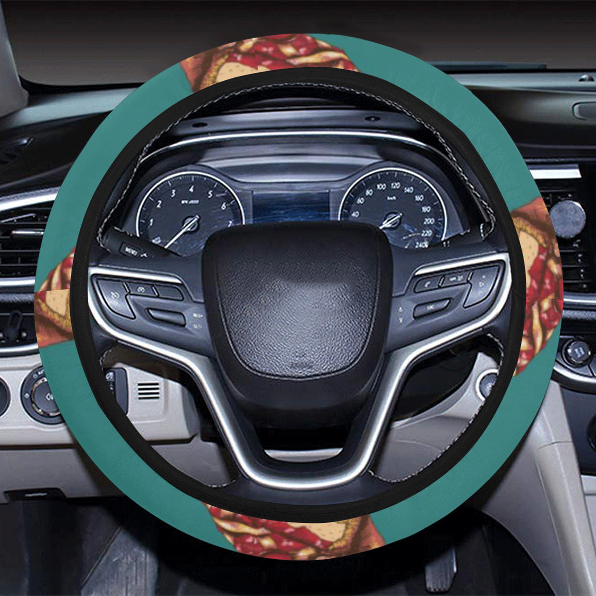 Cheesecake Cherry Pattern Print Design CK03 Steering Wheel Cover with Elastic Edge