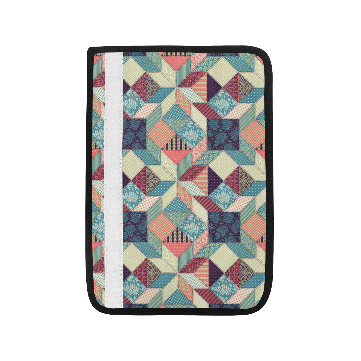Patchwork Pattern Print Design 02 Car Seat Belt Cover