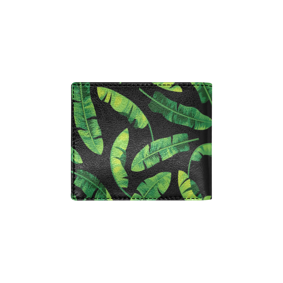 Banana Leaf Pattern Print Design BL02 Men's ID Card Wallet