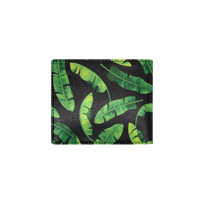 Banana Leaf Pattern Print Design BL02 Men's ID Card Wallet