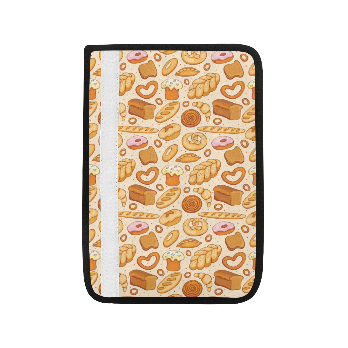 Bread Pattern Print Design 01 Car Seat Belt Cover