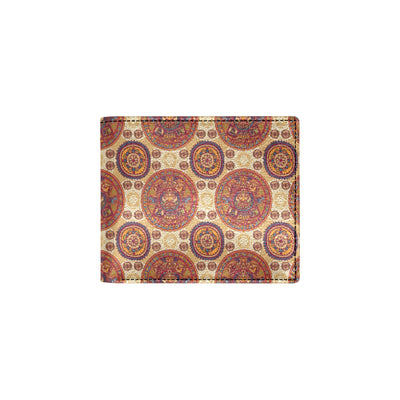 Calendar Aztec Pattern Print Design 01 Men's ID Card Wallet