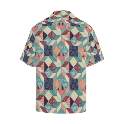 Patchwork Pattern Print Design 02 Men's Hawaiian Shirt