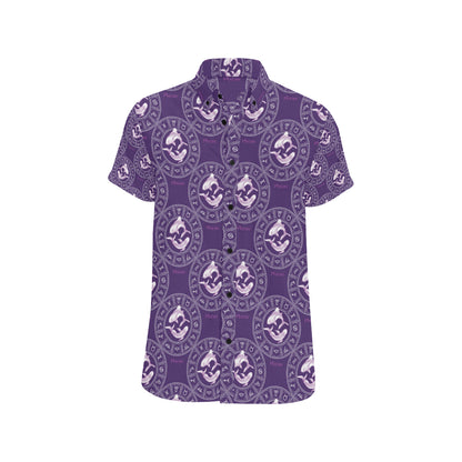 Pisces Pattern Print Design A02 Men's Short Sleeve Button Up Shirt