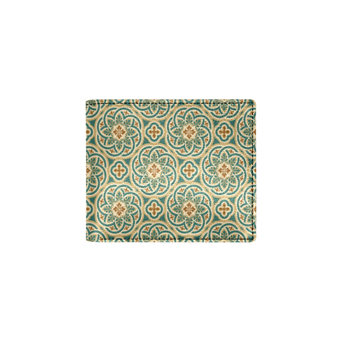 Cross Pattern Print Design 01 Men's ID Card Wallet