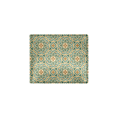 Cross Pattern Print Design 01 Men's ID Card Wallet