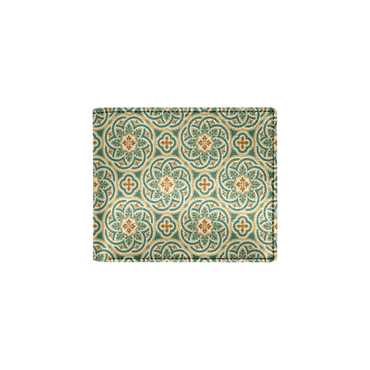 Cross Pattern Print Design 01 Men's ID Card Wallet
