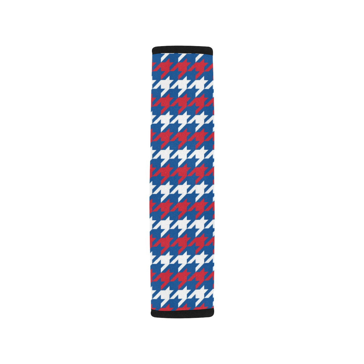 Patriotic Houndstooth Pattern Print Design A02 Car Seat Belt Cover