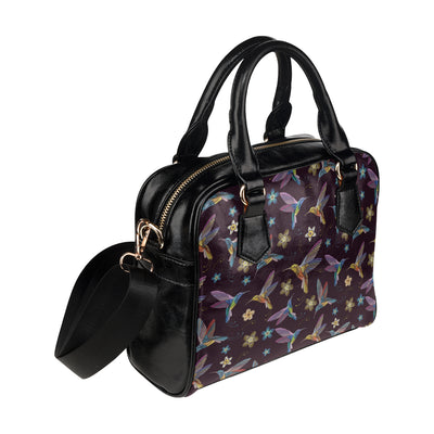 Hummingbird Pattern Print Design 04 Shoulder Handbag