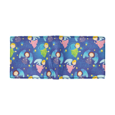 Angel Little Pattern Print Design 02 Men's ID Card Wallet