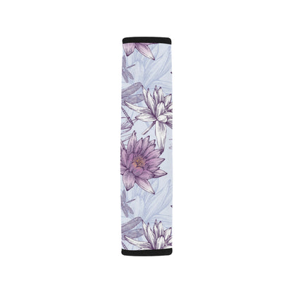 Water Lily Pattern Print Design WL01 Car Seat Belt Cover