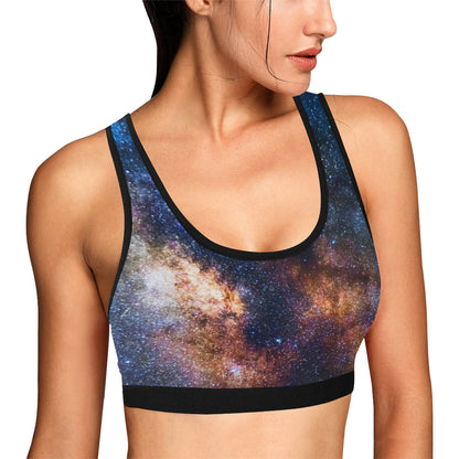 Celestial Milky way Galaxy Sports Bra