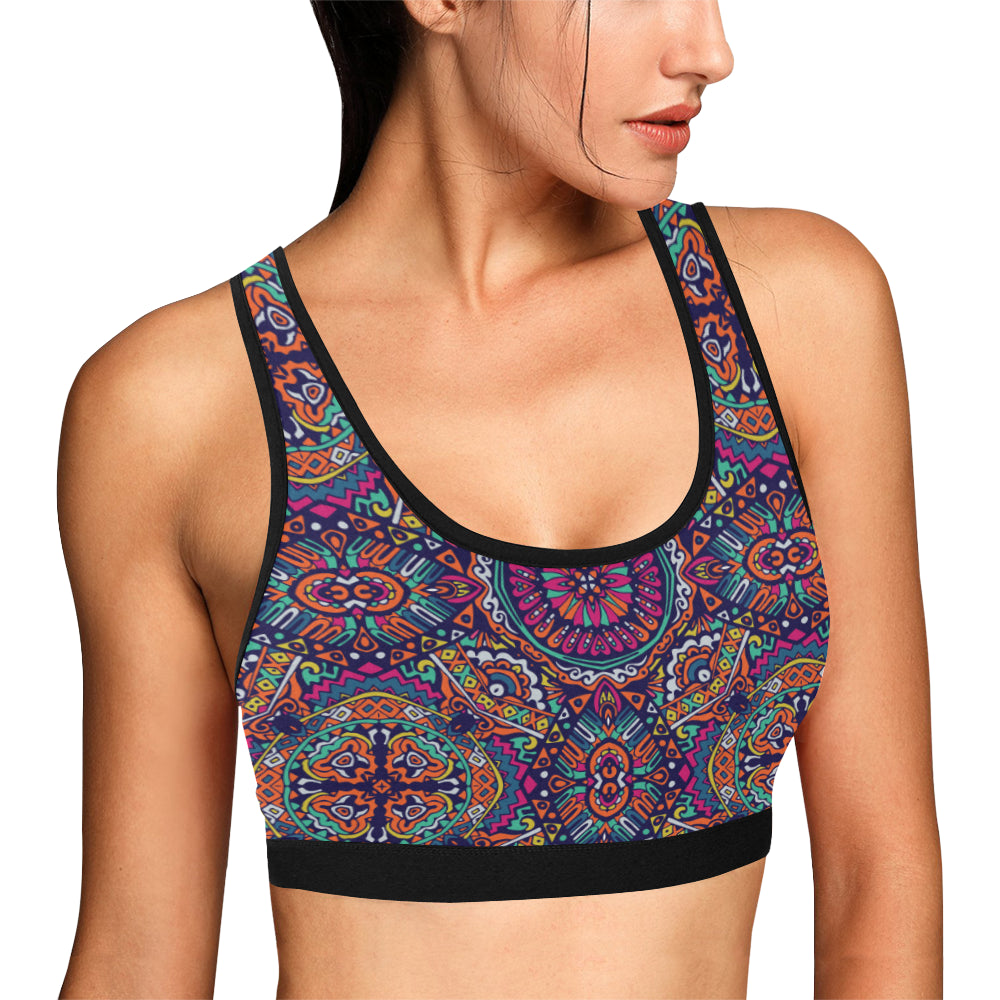 Boho Pattern Print Design 06 Sports Bra