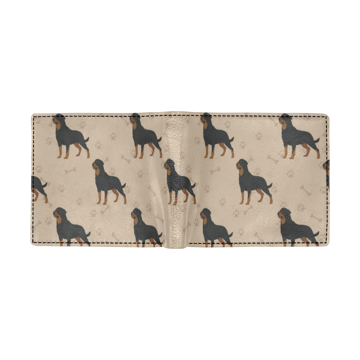 Rottweiler Pattern Print Design A01 Men's ID Card Wallet