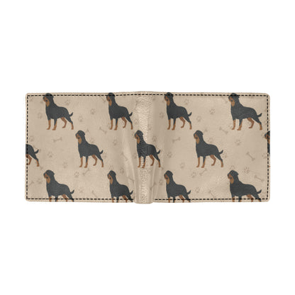 Rottweiler Pattern Print Design A01 Men's ID Card Wallet