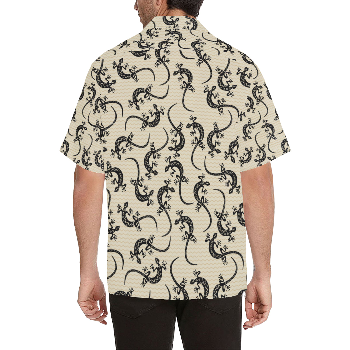 lizard Pattern Print Design 02 Men's Hawaiian Shirt