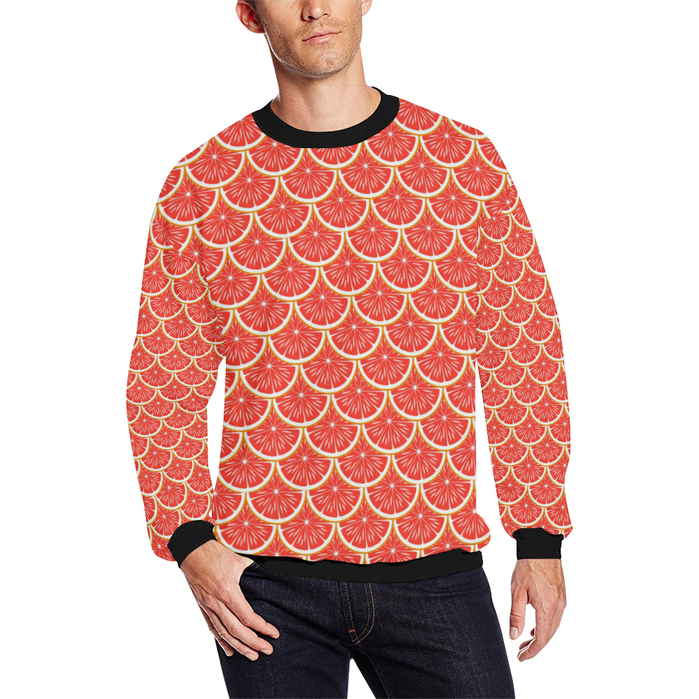 Grapefruit Pattern Print Design GF07 Men Long Sleeve Sweatshirt