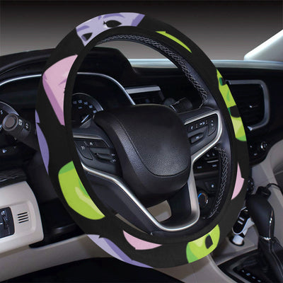 Acting Mask Pattern Print Design 04 Steering Wheel Cover with Elastic Edge