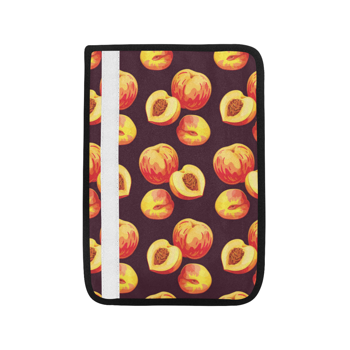 Peach Pattern Print Design A04 Car Seat Belt Cover