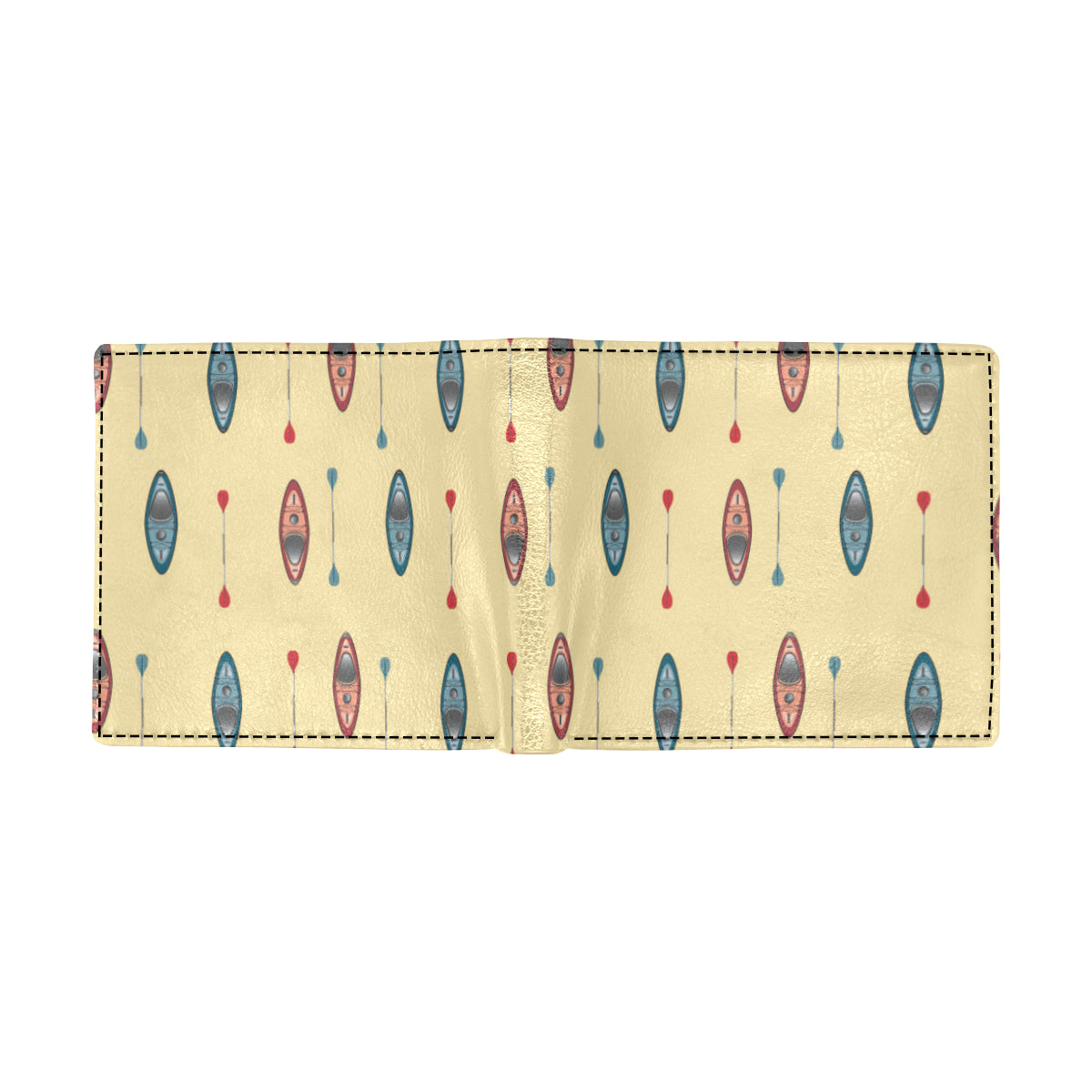 Kayak Pattern Print Design 02 Men's ID Card Wallet