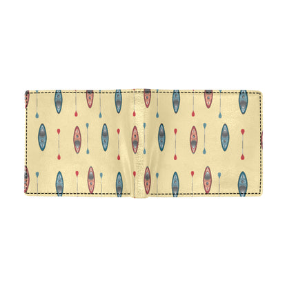 Kayak Pattern Print Design 02 Men's ID Card Wallet