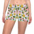 White Plumeria Pattern Print Design PM011 Yoga Shorts