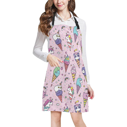 Ice Cream Pattern Print Design IC05 Apron with Pocket