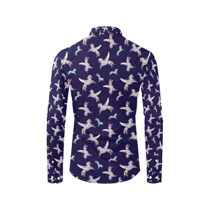 Pegasus Pattern Print Design 02 Men's Long Sleeve Shirt