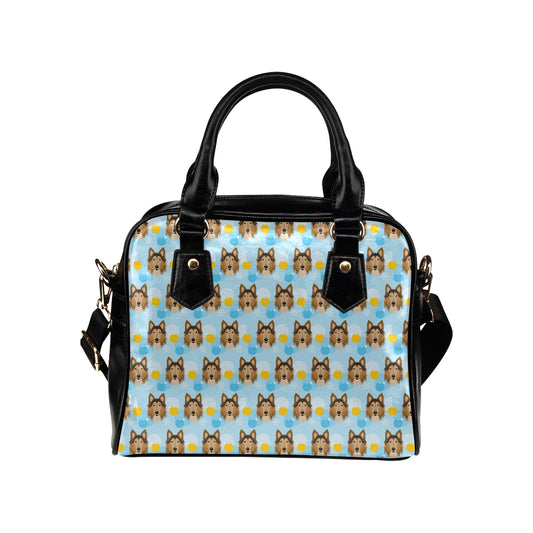 Collies Pattern Print Design 02 Shoulder Handbag