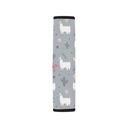 Llama Pattern Print Design 010 Car Seat Belt Cover