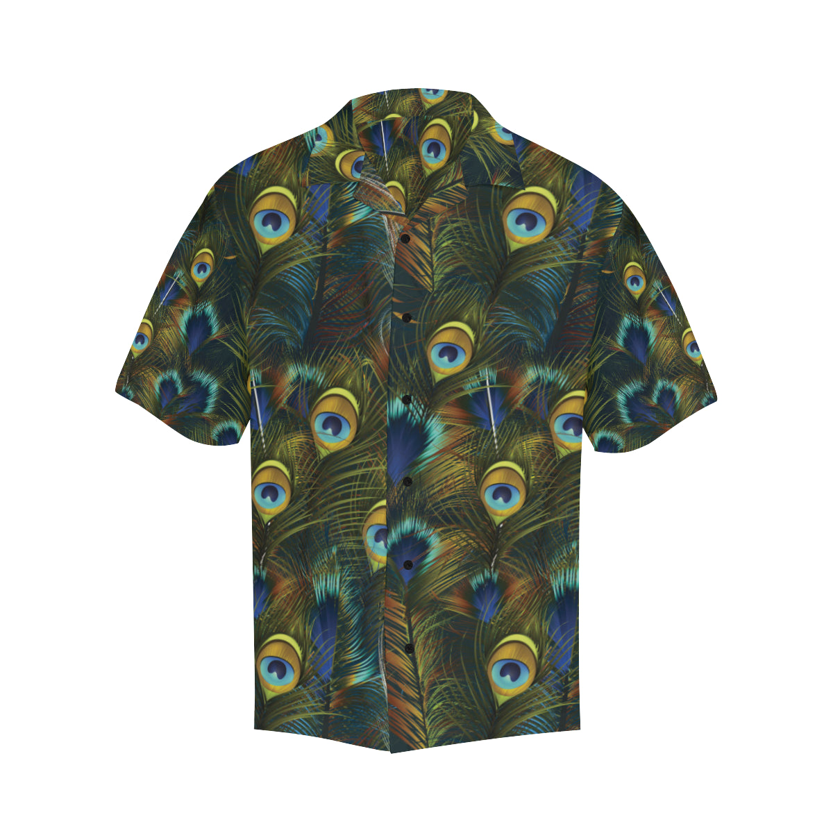 Peacock Feather Pattern Print Design A03 Men's Hawaiian Shirt