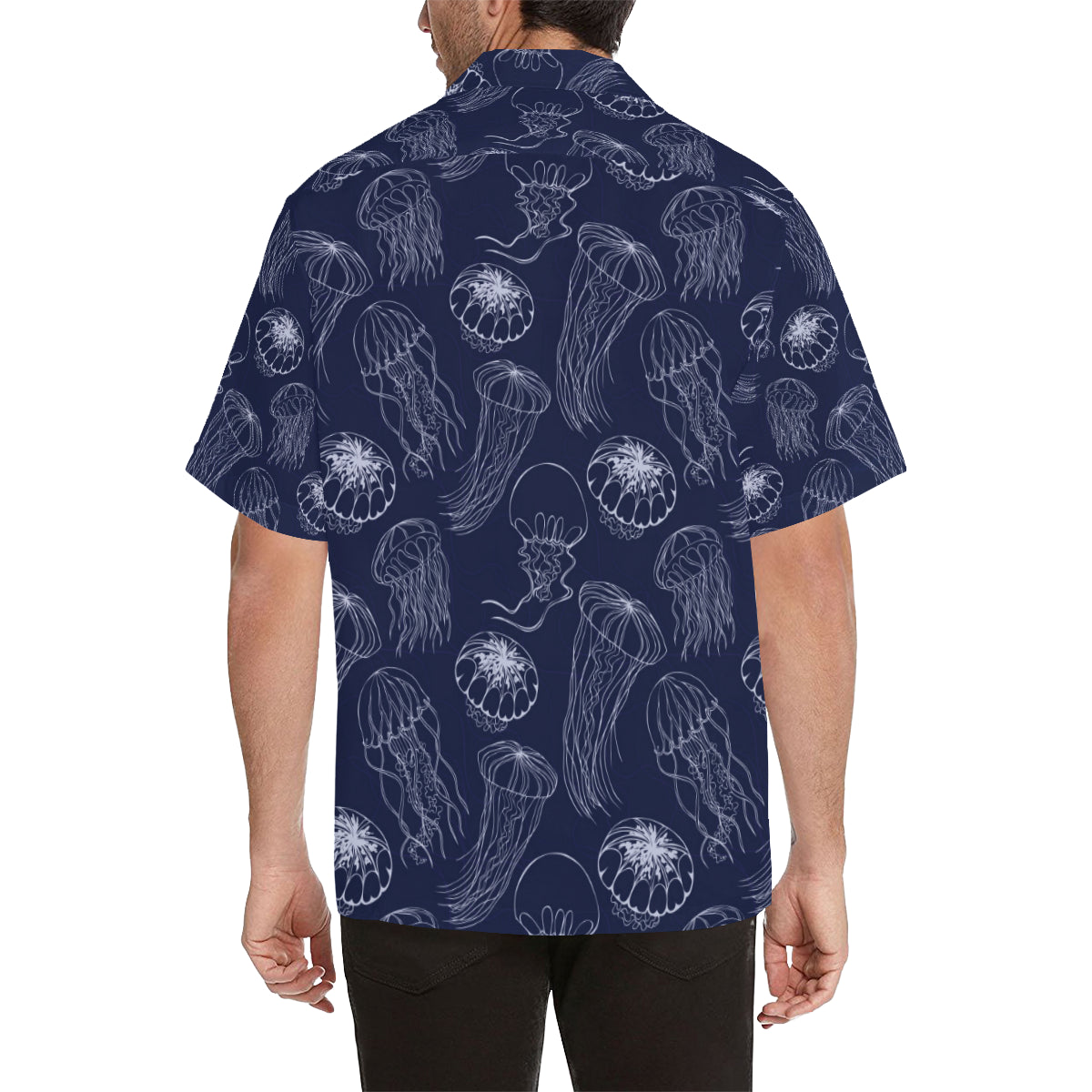 Jellyfish Pattern Print Design 05 Men's Hawaiian Shirt
