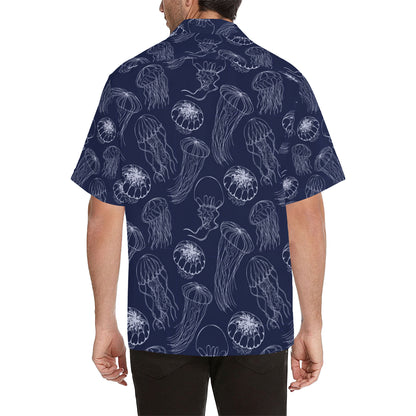 Jellyfish Pattern Print Design 05 Men's Hawaiian Shirt
