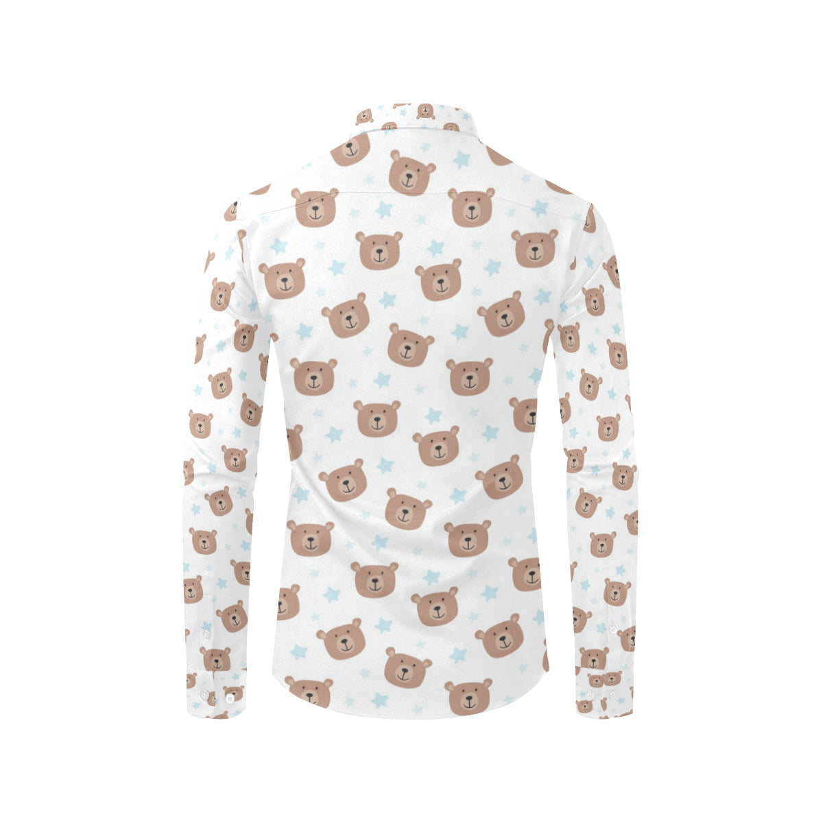 Bear Pattern Print Design BE02 Men's Long Sleeve Shirt
