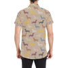 Dachshund Pattern Print Design 03 Men's Short Sleeve Button Up Shirt