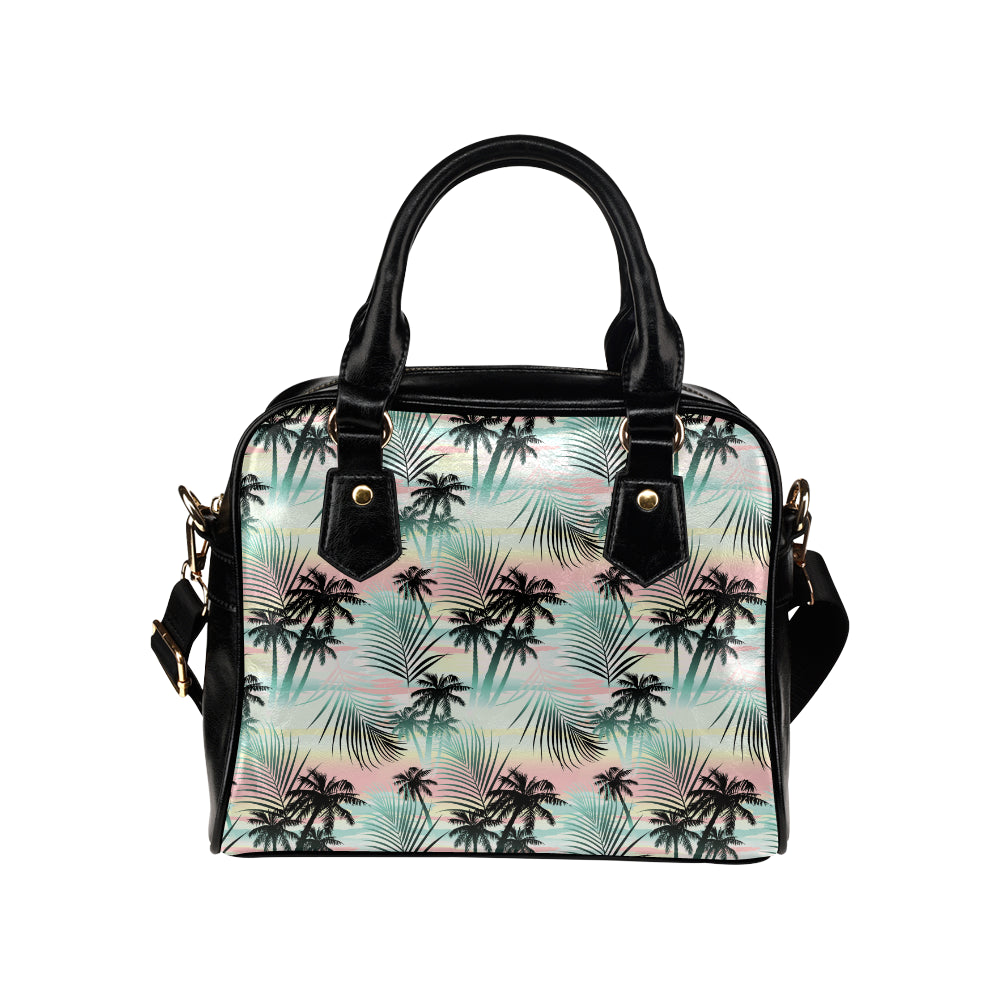 Palm Tree Pattern Print Design A03 Shoulder Handbag
