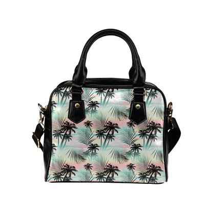 Palm Tree Pattern Print Design A03 Shoulder Handbag