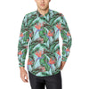 Bird Of Paradise Pattern Print Design BOP01 Men's Long Sleeve Shirt