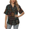 Polynesian Pattern Print Design A04 Women's Hawaiian Shirt