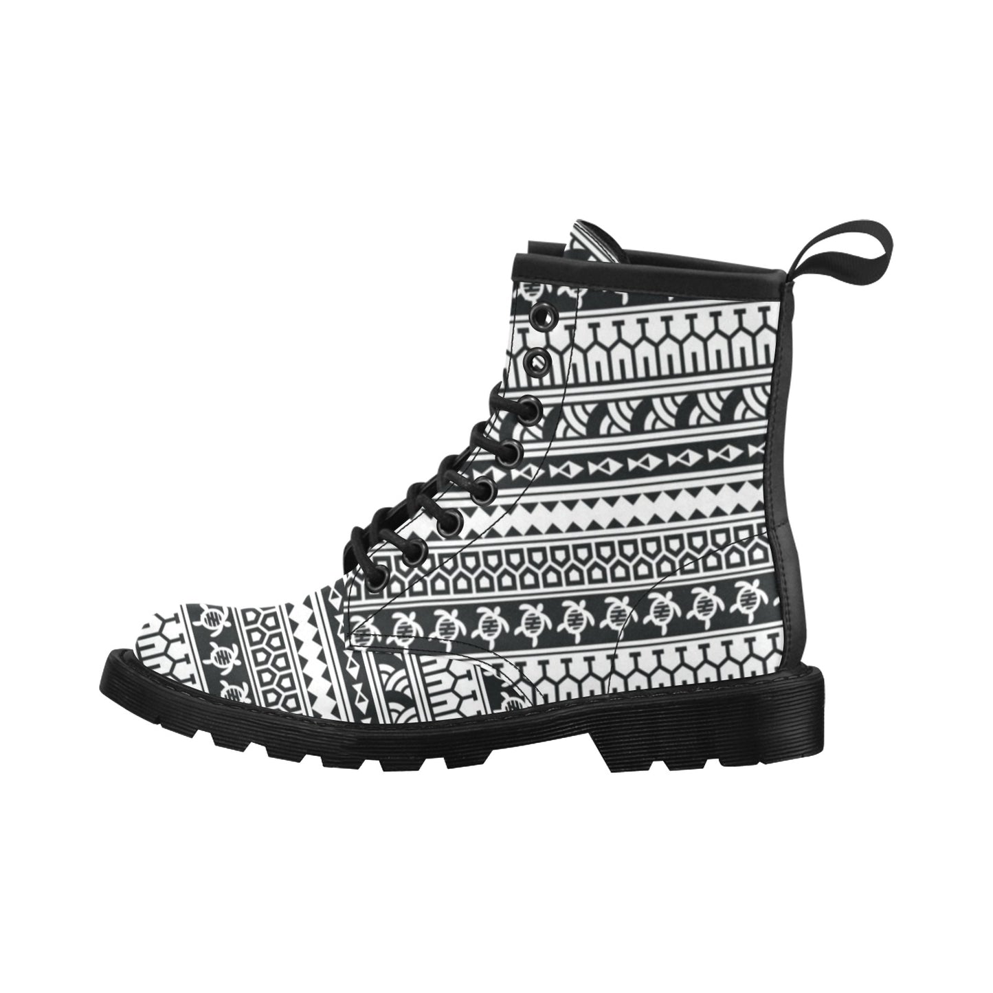 Samoan Pattern Print Design LKS303 Women's Boots
