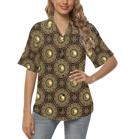 Ancient Greek Print Design LKS3012 Women's Hawaiian Shirt