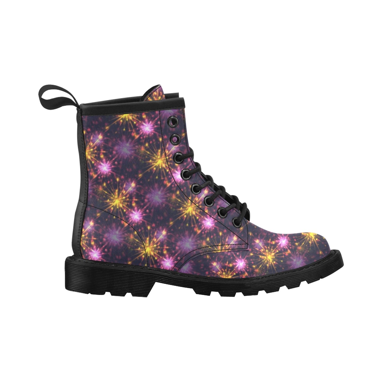 Firework Print Design LKS303 Women's Boots