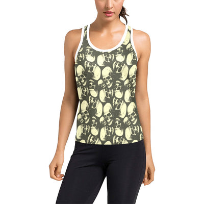 Skull Print Design LKS302 Women's Racerback Tank Top