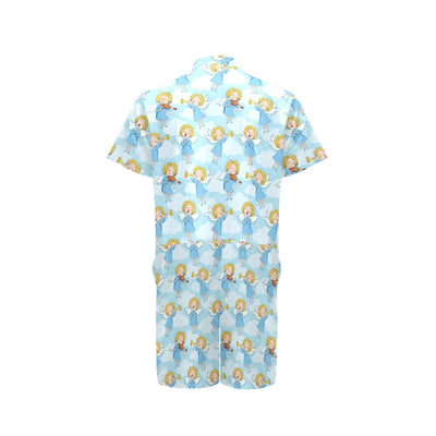 Angel Musician Pattern Print Design 09 Men's Romper