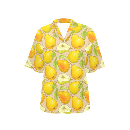 Pear Pattern Print Design PE05 Women's Hawaiian Shirt
